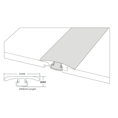 Dibujo de moldura en T